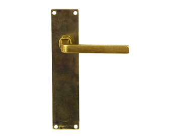 MILA - Brass door handle on back plate by GIARA ART DESIGN-BRONZE - view 3